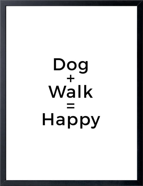 Dog + Walk = Happy