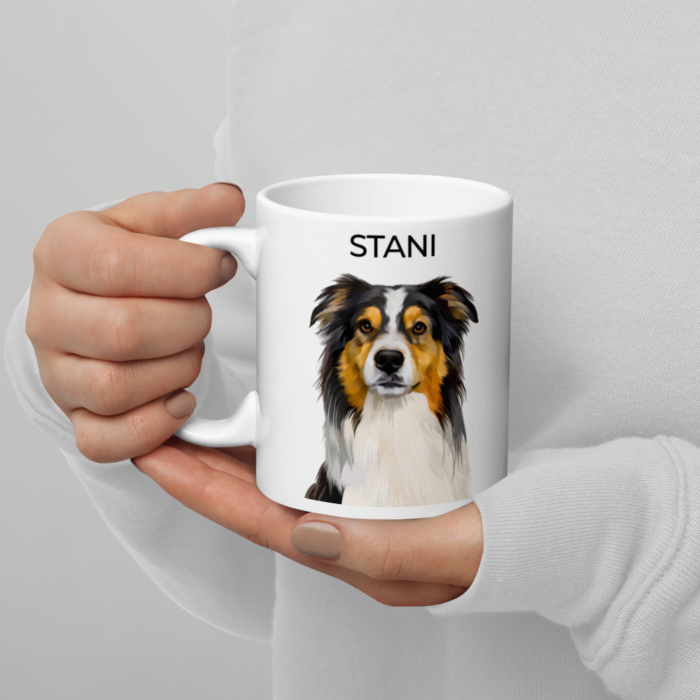 Custom Pet Portrait Mug Punk Loo